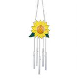 Sunflower Wind Chimes Handmade Metal Music Wind Chime Outdoor Unique Weather-Resistant Wind Chime for Home Room Patio Balcony Garden Decoration Mom Festival Gift Ornament Craft Gift