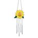 Sunflower Wind Chimes Handmade Metal Music Wind Chime Outdoor Unique Weather-Resistant Wind Chime for Home Room Patio Balcony Garden Decoration Mom Festival Gift Ornament Craft Gift