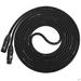 LyxPro Quad Series 50 feet XLR Cable 4-Conductor Male to Female Cord Black