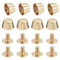 12x7mm Flat Hollow Rivet Studs Zinc Alloy Electroplating Gold Tone 8 Pack