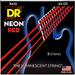 DR Strings Hi-Def NEON Red Coated Medium 5-String (45-125) Bass Guitar Strings