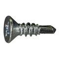 #6-20 x 1/2 Zinc Plated Steel Phillips Flat Head Self-Drilling Screws