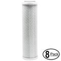 8-Pack Replacement for PurePro G-106M Activated Carbon Block Filter - Universal 10 inch Filter for PurePro G-Series 6 Stage RO System - Denali Pure Brand