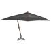 Anself Cantilever Umbrella with Wooden Pole and Cross Base Folding Parasol Anthracite for Garden Patio Terrace Poolside Beach Outdoor Furniture 157.5 x 118.1 x 112.2 Inches (L x W x H)