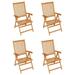 Suzicca Patio Chairs 4 pcs with Anthracite Cushions Solid Teak Wood