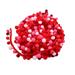 4.5m 5 Color Gradient Color Ball Lace DIY Small Ball Lace Trim Lace for Dress Scarf Hat Curtain (Red)