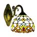 OUKANING Stained Glass LED Wall Sconce Single Lamp Indoors Wall Light E27