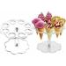 2 Pack Ice Cream Cone Holder Stand with 8 Holes Capacity Clear Acrylic Waffle Cone Holder for Mini Ice Cream Cones Snow Cone Hand Roll Sushi Popcorn Sweets Savory