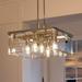 Urban Ambiance Luxury Mid-Century Modern Pendant Size: 13-3/4 H x 22-3/4 W with Luxe Style Elements Brushed Nickel Finish and Clear Shade UHP2445