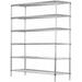 18 Deep x 18 Wide x 74 High 6 Tier Chrome Starter Shelving Unit