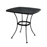 Woodard Uptown 28 Steel Mesh Square Bistro Style Patio Dining Table Black