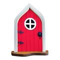 Garden Fairy Door and Fairy Window for Tree Trunk - Whimsical Fairy Yard Art Sculpture Decoration Cute Garden DÃ©cor Miniature Wooden Fairy Garden Window and Door