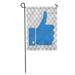 SIDONKU Thumb Up is Flat Iconic Symbol Cobalt Color Designed Software Garden Flag Decorative Flag House Banner 12x18 inch