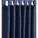 Plow & Hearth 110 W x 84 L Grasscloth Tab Top Outdoor Curtain Panel in Navy Blue