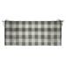 RSH DÃ©cor Indoor Outdoor 2â€� Tufted Bench Cushion with Ties (60â€� x 18â€� x 2â€�) Grey Buffalo Plaid