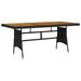 vidaXL Outdoor Dining Table Garden Porch Patio Table Solid Acacia Wood PE Rattan