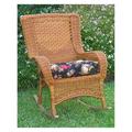 International Caravan San Tropez Resin Wicker Aluminum Rocker - Antique Pecan