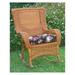 International Caravan San Tropez Resin Wicker Aluminum Rocker - Antique Pecan