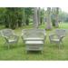 International Caravan Madison Wicker Resin Patio Conversation Set - Seats 4