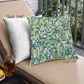 Ahgly Company Abstract Mosaic Outdoor Throw Pillow 18 inch by 18 inch