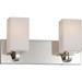 Nuvo Lighting 60/5182 Vista 2 Light 15-1/2 Wide Bathroom Vanity Light - Nickel