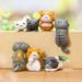 6PCS/Set DIY Garden Cartoon Cat Micro Landscape Home Decorations Miniature Craft Home Garden Mini Ornament Miniature Garden Ornaments Mischievous Cat Garden Gnome Statue Figurine