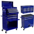 8-Drawer Tool Chest High Capacity Rolling Tool Chest with Wheels and Drawers Rolling Tool Box with Lock Removable Tool Cabinet Storage for Warehouse Garage Workshop Blue