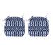 FBTS Prime 16x17 inch All-Weather Blue Geometric Outdoor Seat Pads Pack of 2