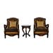 Imperial Luxury Black & Dark Gold RAFFAELLO Arm Chair Set 2 EUROPEAN FURNITURE