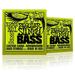 Ernie Ball 2832 Regular Slinky Round Wound Bass Strings 2 Pack