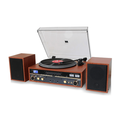 TechPlay Commander W 3 Speed Turntable w/ Pitch Control CD Player Amplifier W/ VU Meter Bluetooth and USB Recording