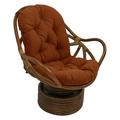 International Caravan Bali Rattan Swivel Rocker Chair with Cushion