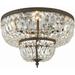 718-EB-CL-SAQ-Crystorama Lighting-Richmond - Four Light Flush Mount in Classic Style - 18 Inches Wide by 11 Inches High-English Bronze