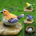 Travelwant Garden Statues Yard Ornament Resin Bird Ornament Animal Statue DIY Lawn Sculpture Tree Decor Outdoor Decor Fairy Garden Ornament