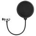 Microphone Pop Shield Studio Microphone Absorber Filter Mic Shield Round Shape Wind Pop Filter Mask Shield with Stand Clip