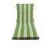 RSH DÃ©cor Indoor Outdoor Foam Chaise Lounge Chair Cushion Kiwi Green & White Stripe