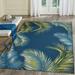 Liora Manne Marina Palm Border Indoor Outdoor Area Rug Navy