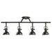 4 Light Fixed Rail with Vintage Industrial Inspirations 11.25 inches Tall By 5.5 inches Wide-Olde Bronze Finish Bailey Street Home 147-Bel-555169