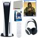 Sony Playstation 5 Disc Version (Sony PS5 Disc) with Headset Media Remote Death Stranding Director s Cut Accessory Starter Kit and Microfiber Cleaning Cloth Bundle