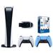 Sony Playstation 5 Digital Edition Console with Extra Blue Controller 1080p HD Camera and Surge PowerPack Battery Pack & Charge Cable Bundle