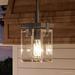 Urban Ambiance Luxury Mid-Century Modern Pendant Size: 11-7/8 H x 6-1/2 W with Luxe Style Elements Brushed Nickel Finish and Clear Shade UHP2447