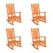 WestinTrends Malibu Outdoor Rocking Chair Set of 4 All Weather Poly Lumber Adirondack Rocker Chair with High Back 350 Lbs Support Patio Rocking Chair for Porch Deck Garden Lawn Orange