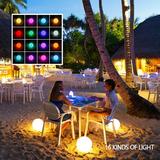Sutowe LED Ball Light LED Glowing Ball Light w/Remote 16 RGB Color Changing Globe Mood Lamp Cordless for Kids IP68 Waterproof Floating Pool Lights Ball w/ 4 Lighting Modes