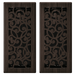 4in x 10in Wonderland Style Oil Rubbed Bronze Metal Heating and Cooling Air Floor Register (2 PACK) - Overall 5 1/4 x 11 1/4