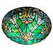 Vinplus Tiffany 3 Light Flush Mount Ceiling Light 16 White Finish with Tiffany Glass