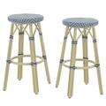 Furniture of America Tropaz Set of 2 30-in Outdoor Metal Bar Stool Gray