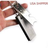 Outdoor Survival Kit Scraper Blade Magnesium Flint Striker Fire Starter