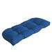 Arden Selections Outdoor Wicker Settee Cushion 41.5 x 18 Cobalt Blue Texture