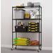 Hyper Tough Steel 4-Tier Storage Shelf Unit 72 H x 48 W x 18 D 2400lb Total Capacity Black