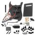 Carevas ST Style Electric Guitar Full Set DIY Accessory Kit Including Prewired Pickguard Bridge SSS Pickups and Other Accessories Black